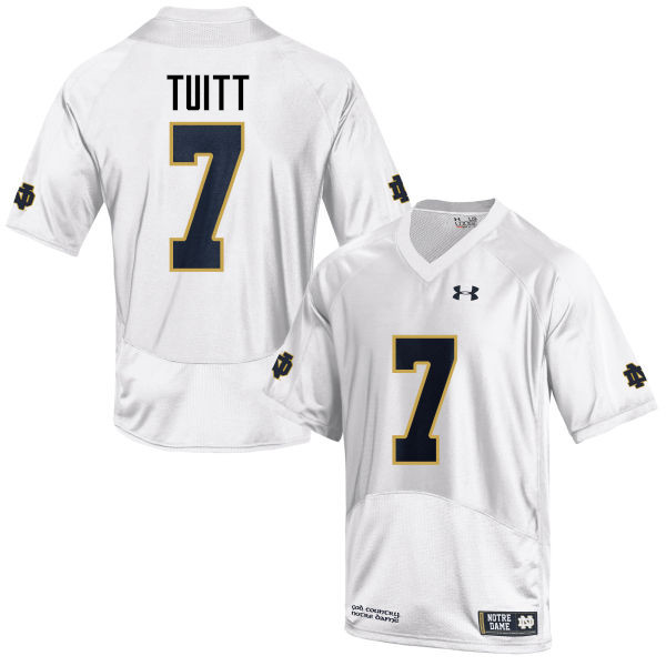 Men #7 Stephon Tuitt Notre Dame Fighting Irish College Football Jerseys-White